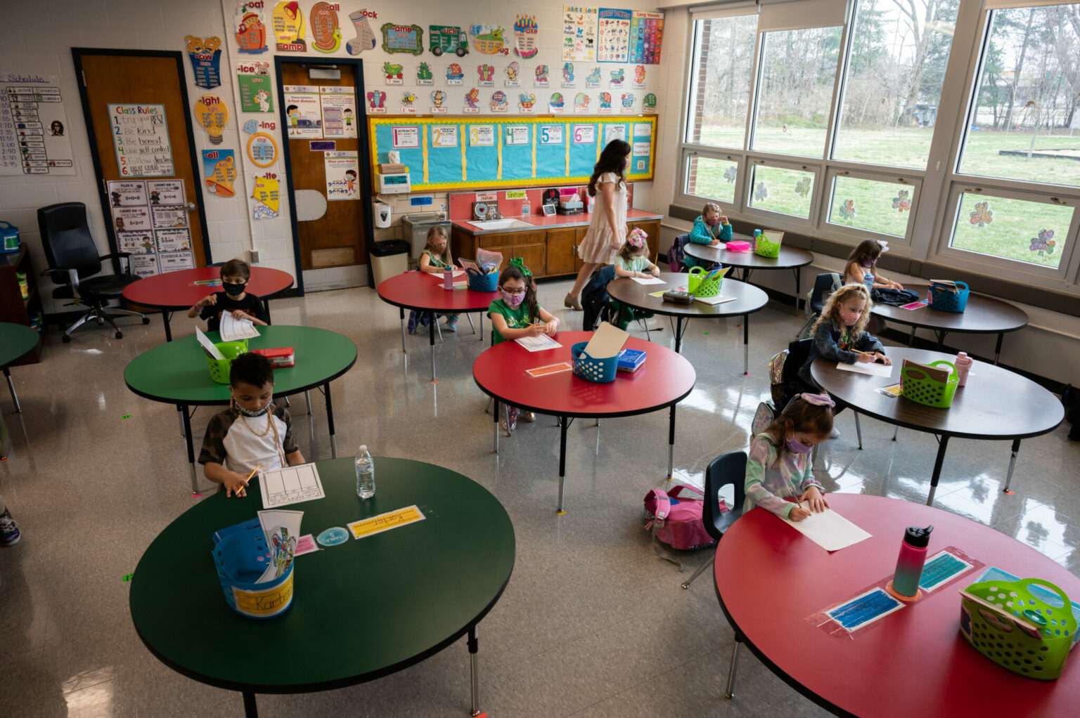  Students in Missouri schools are experiencing an unprecedented shortage of teachers, interrupted learning, emotional stress, and ongoing health and safety concerns (Photo by Jon Cherry/Getty Images).
