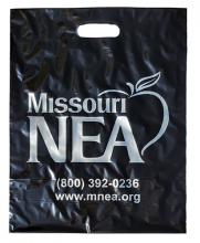 MNEA black plastic bag